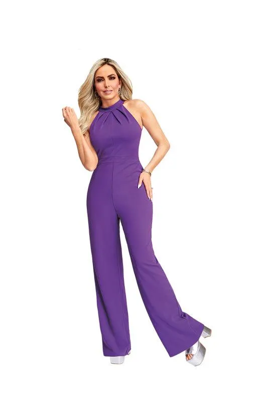 Jumpsuit morado sin manga 49065
