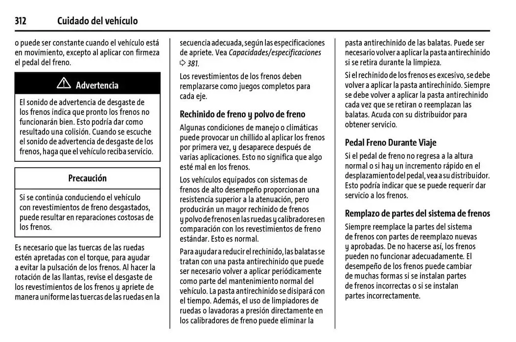 Catálogo de Chevrolet Corvette Stingray Manual del propietario 22 de enero al 31 de diciembre 2025 - Pagina 313