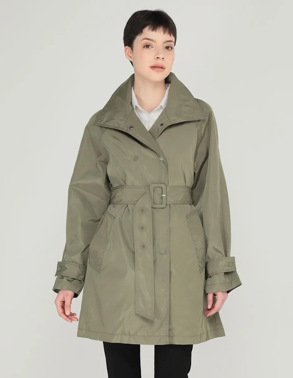 Gabardina impermeable Contempo con bolsillos para mujer