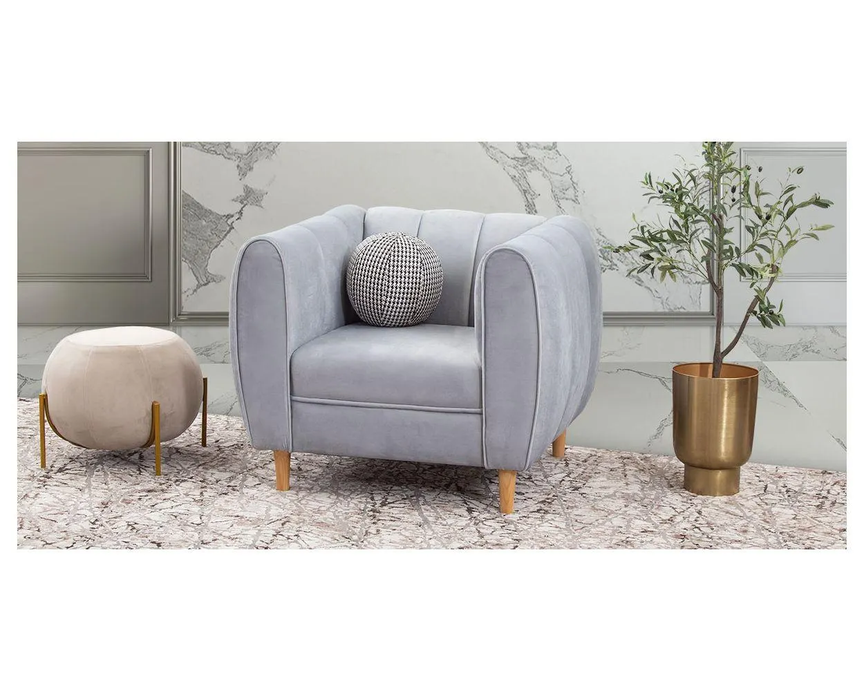 Sillón Castell Plata