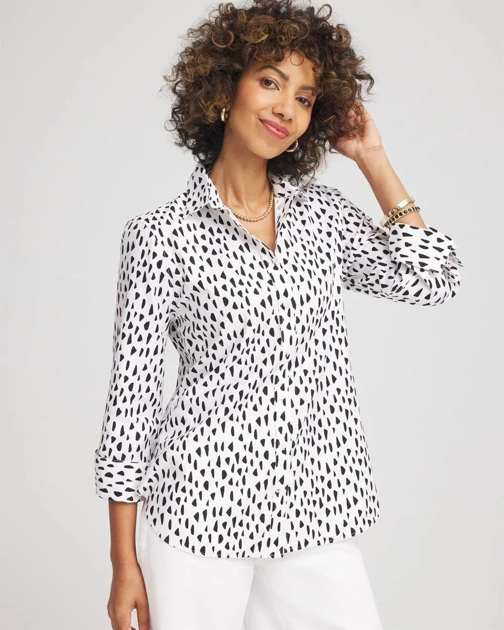 No Iron ™ Polka Dot Shirt