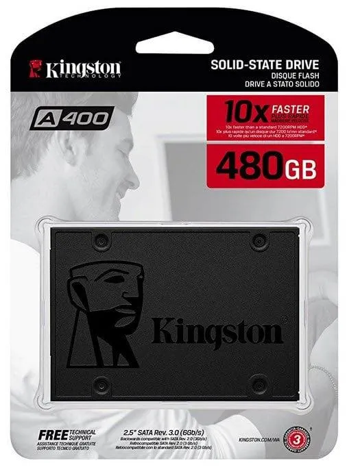 Unidad estado sólido SSD 480GB 2.5″ Kingston, SA400S37/480G