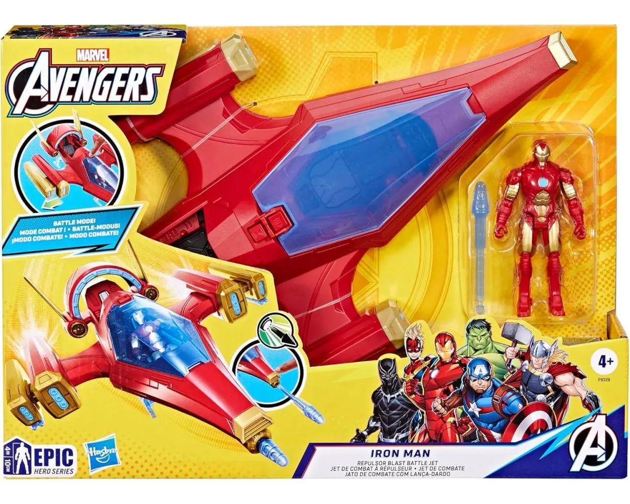 Avengers Epic Hero Series Jet de Combate de Iron Man F9329