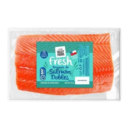 Porciones de Salmon Dobles Valley Foods Fresh 283 g