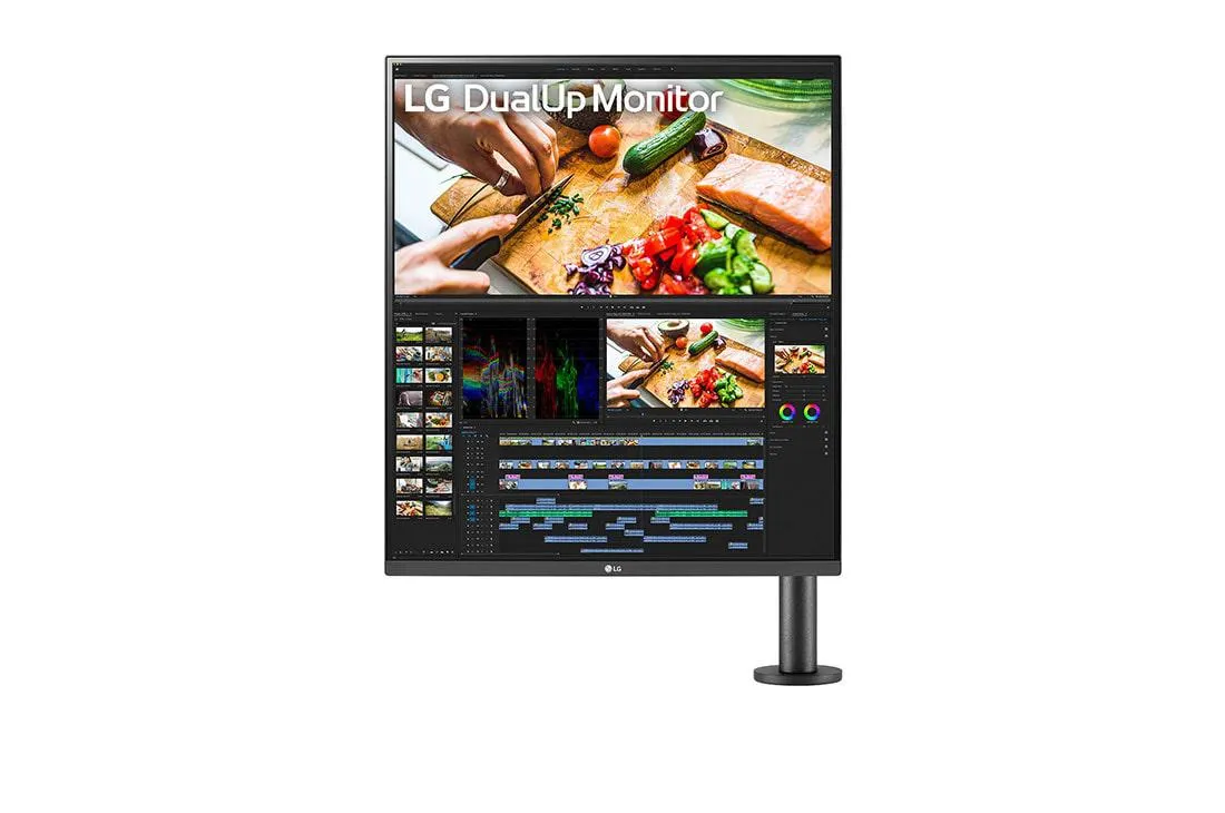 LG 28MQ780-B - Monitor LG DualUp Ergo (Panel NanoIPS SDQHD 16:18 (2560 x 2880), 300nits, 1000:1, DCI-P3>98%); entr.: HDMIx2, DPx1, USB-Cx1; Modo (2PBP) con KVM integrado, Altavoces estéreo 7W, soporte Ergo
