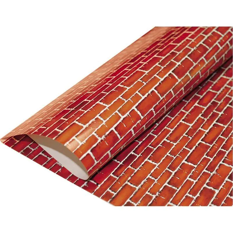 Papel Fantasía Couché de 50 x 70 cm Ladrillo Chico con 10 Hojas Galas