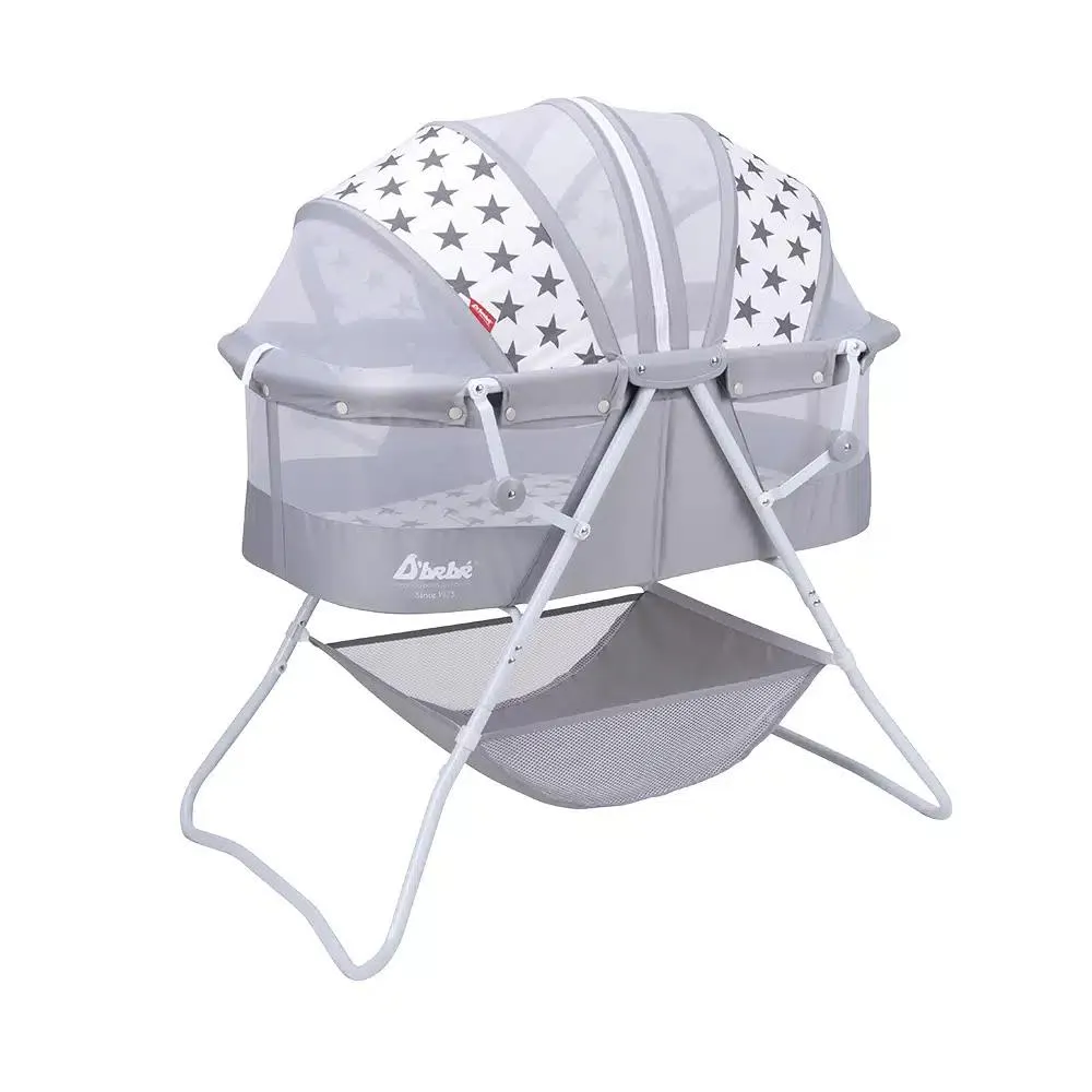 Moisés plegable D´bebé con mosquitero Siesta Bebé Gris