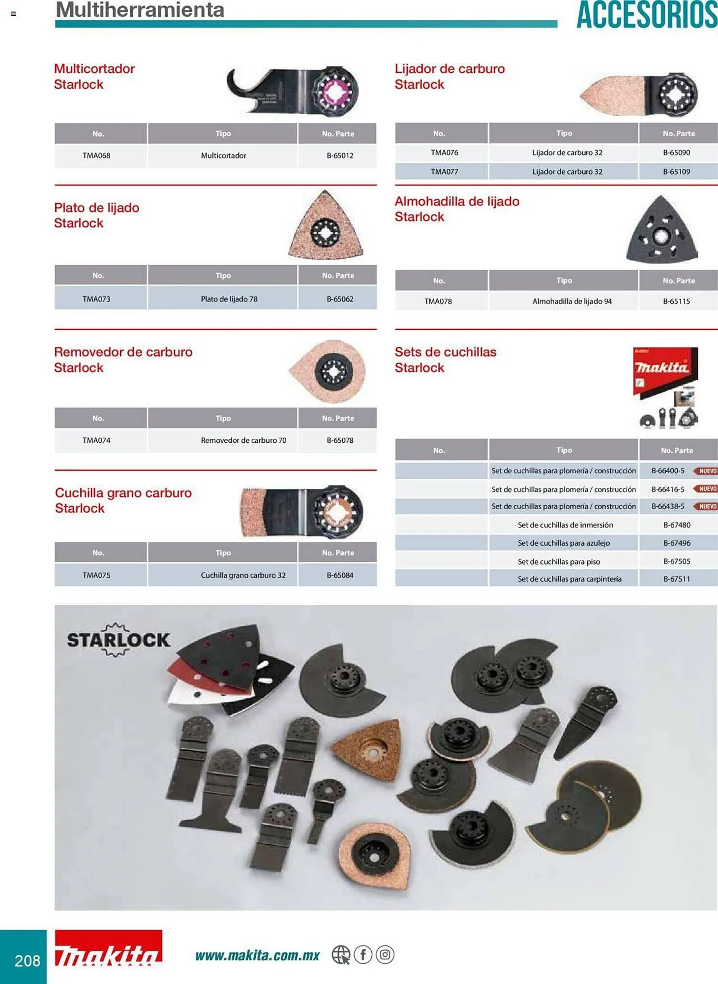 Catálogo de Catálogo Makita 8 de julio al 31 de diciembre 2025 - Pagina 208