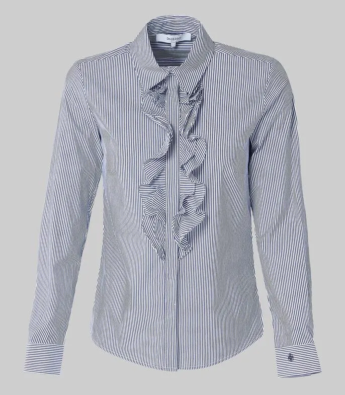 Camisa de rayas con manga larga Mujer