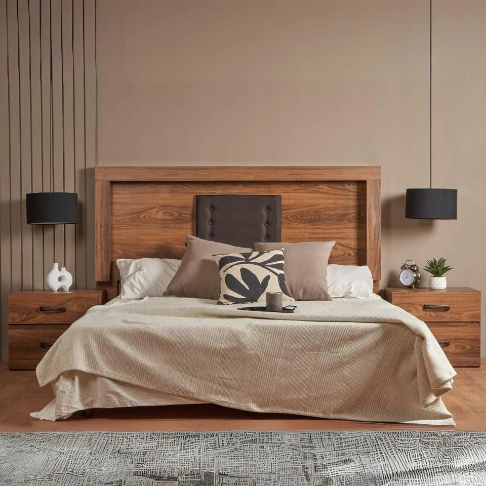 Cabecera con 2 burós Jarpen - Nogal y Negro