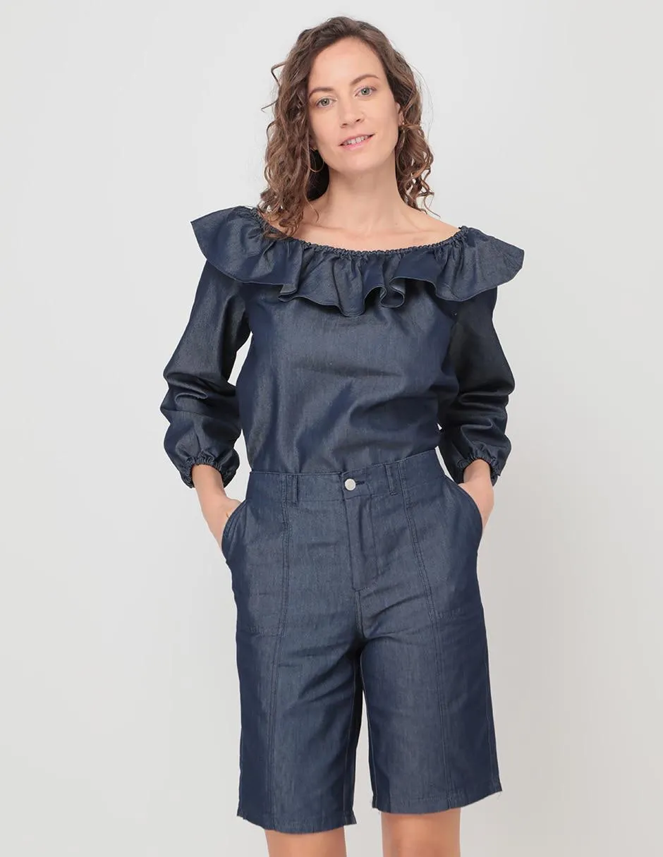 Bermuda LIEB Basics de mezclilla para mujer