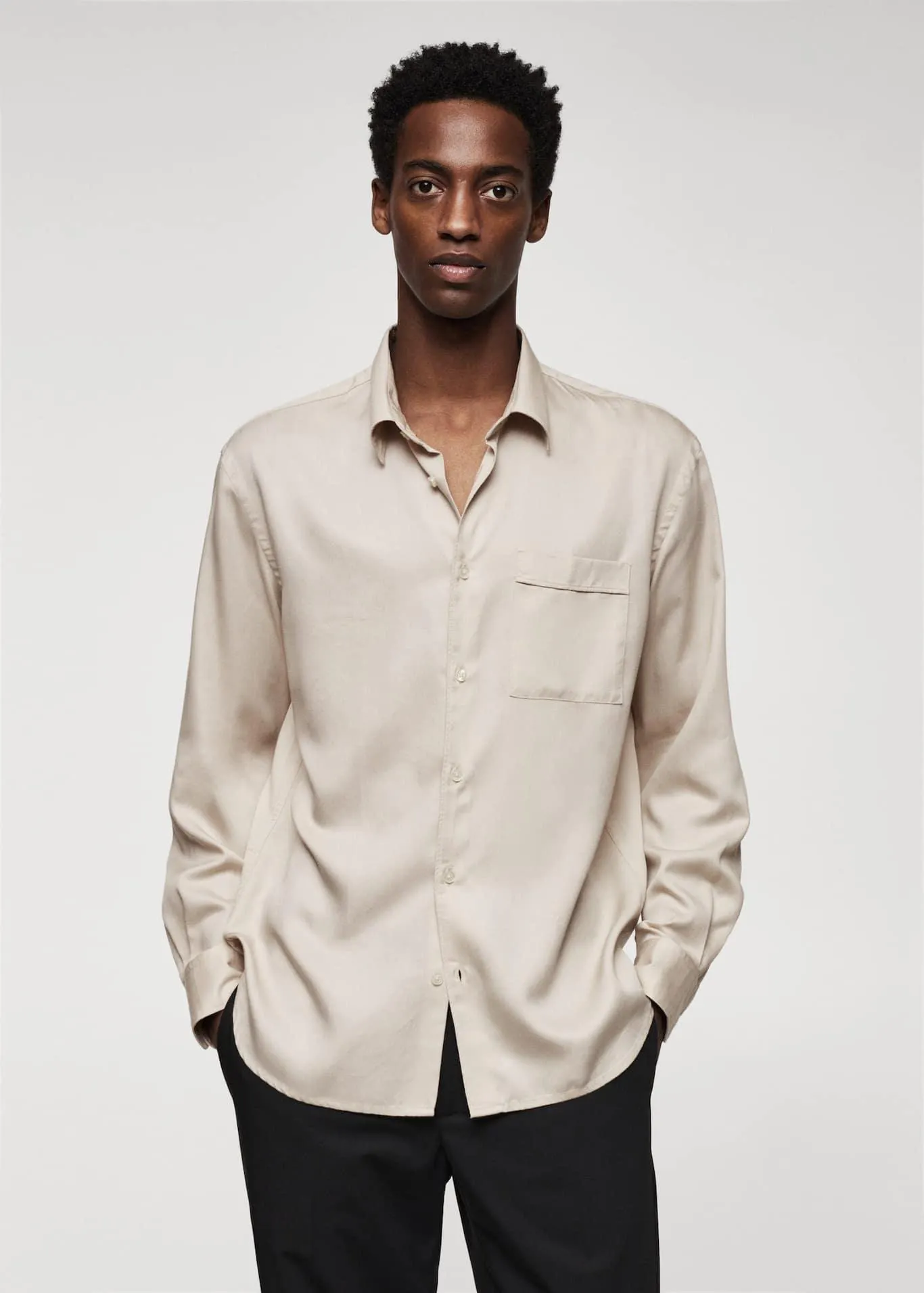 Camisa regular fit lyocell