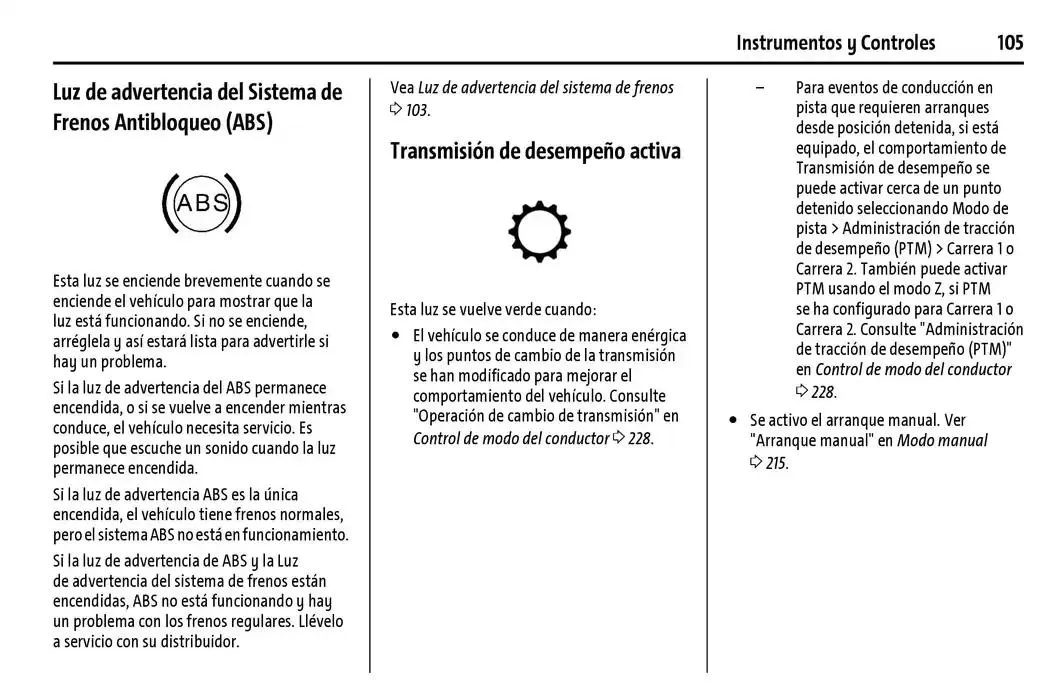 Catálogo de Chevrolet Corvette Stingray Manual del propietario 22 de enero al 31 de diciembre 2025 - Pagina 106