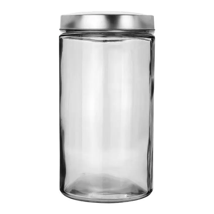 Contenedor circular de vidrio con tapa cromada 7.6 L ATA274B Home Sweet Home