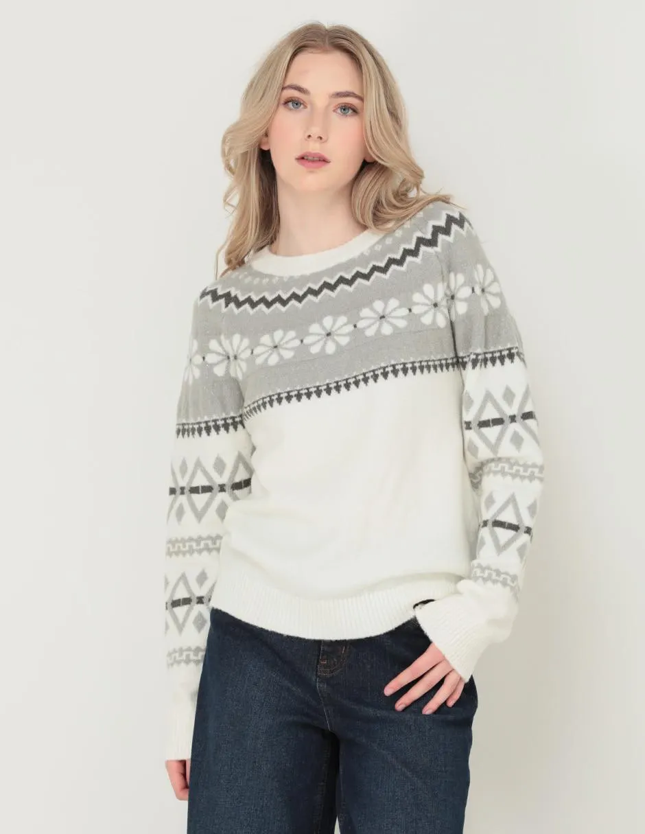 Suéter Navideño MAP cuello redondo para mujer