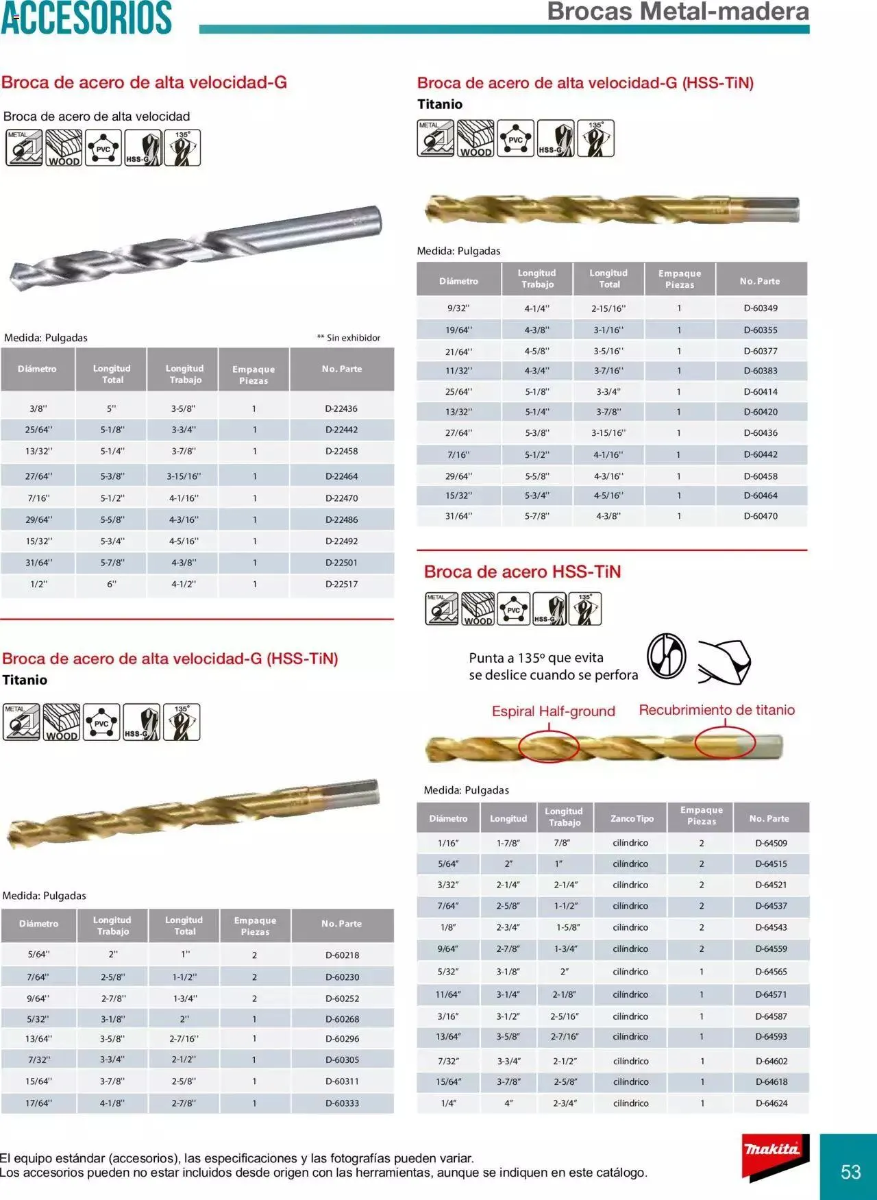 Catálogo de Makita Ofertas Accesorios 5 de septiembre al 31 de diciembre 2023 - Pagina 53