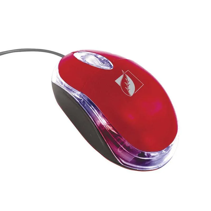 Mouse Óptico Alámbrico USB de 800 dpis Rojo Green Leaf