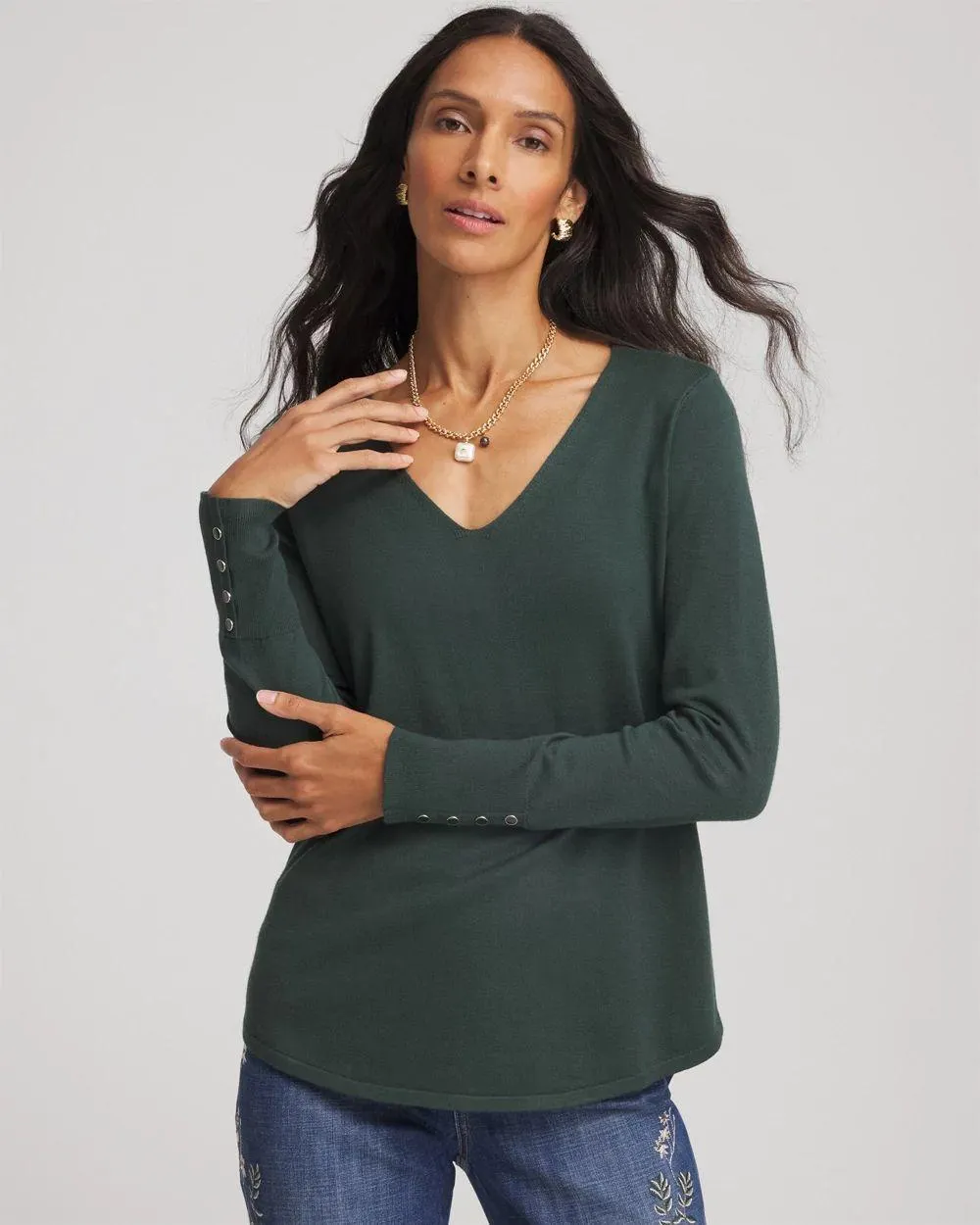 Ella V-Neck Pullover Sweater