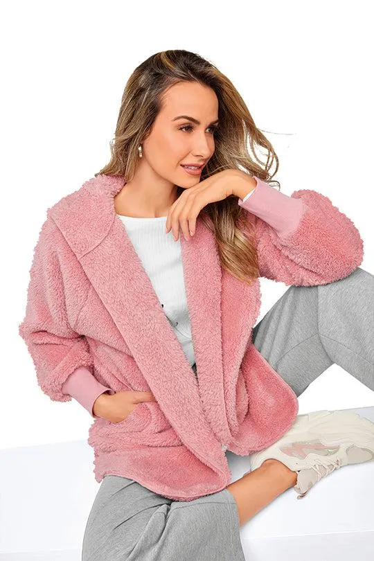 CHAMARRA DE PELUCHE ROSA 91062