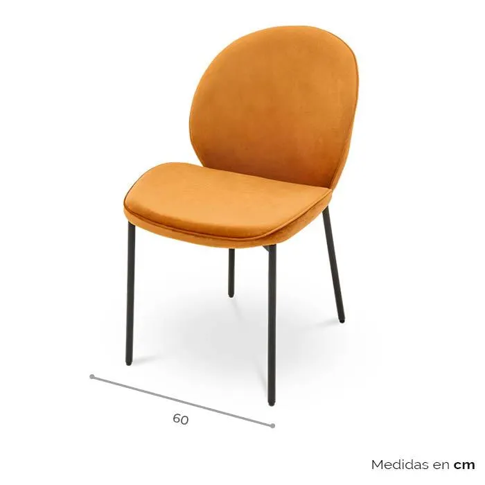Silla Tela Naranja/negro Dibu