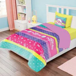 COBERTOR MATRIMONIAL MIS PASTELITOS MORADO