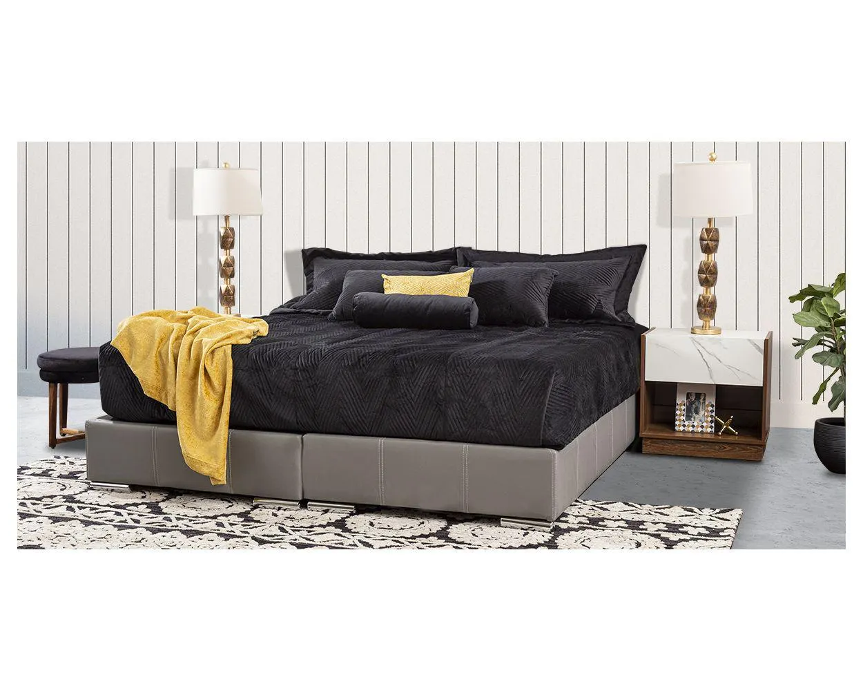 Base De Cama King Size Vielka Gris