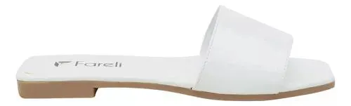 Sandalias Mujer Luisa Blancas Charol De Piso Fareli