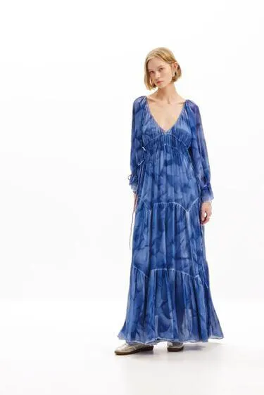 Vestido largo lazadas