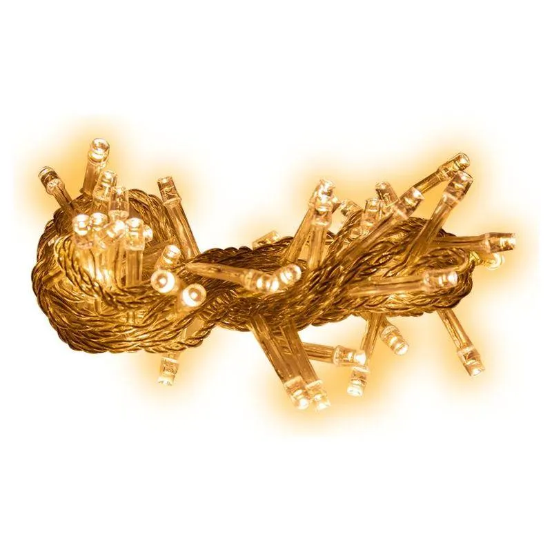 Serie Decorativa Luz Led Cálida 60 Focos 8 Funciones