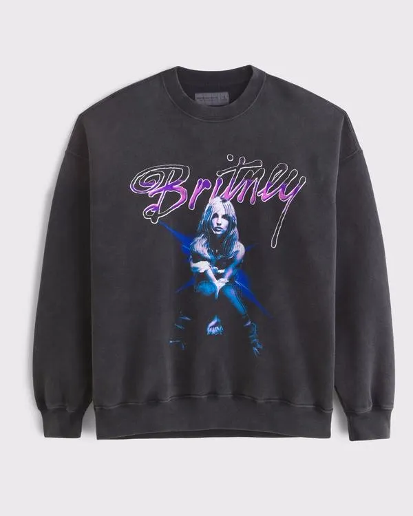Britney Spears Graphic Crew Sweatshirt