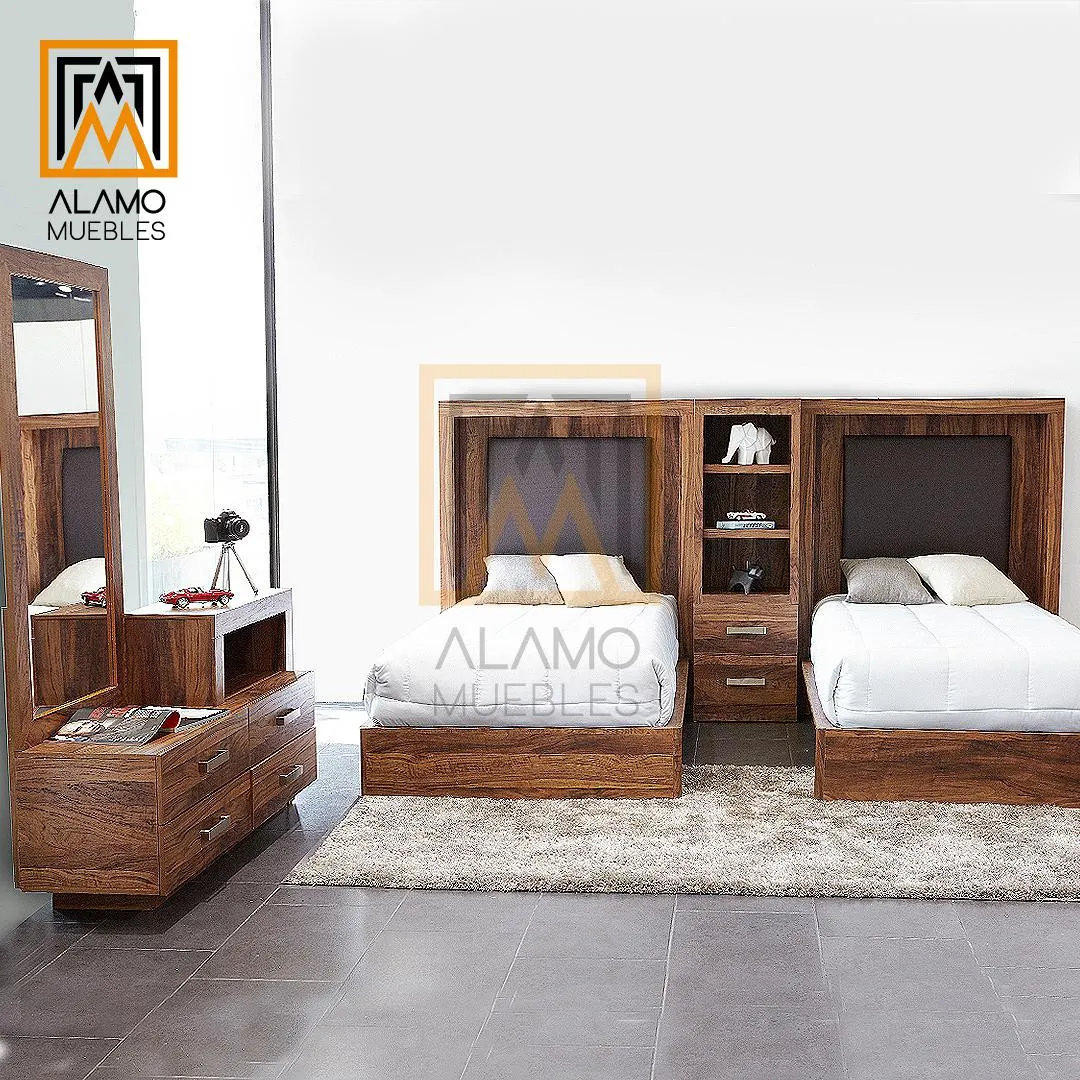 Rec Suecia Gemela Individual Roble Americano 5 Piezas