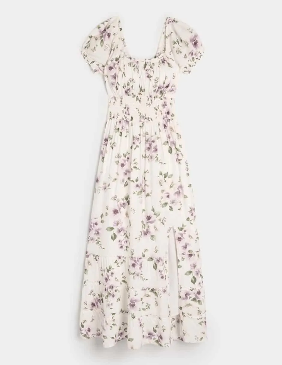 Vestido midi casual Hollister Temporada para mujer