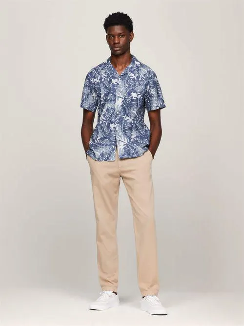Camisa de manga corta con estampado tropical de hombre Tommy Hilfiger