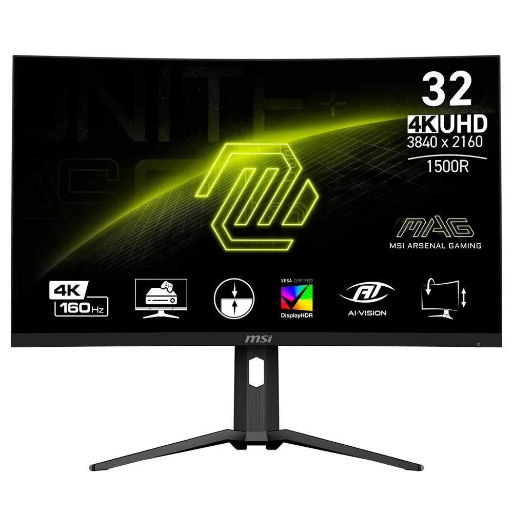 Monitor Gamer Curvo MSI MAG 321CUP LED 31.5" / 4K Ultra HD / FreeSync / 160Hz / HDMI / Negro / 321CUP