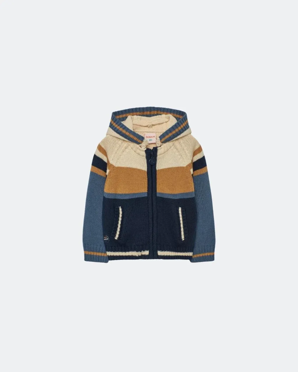 Chaqueta tricotosa azul/amarillo