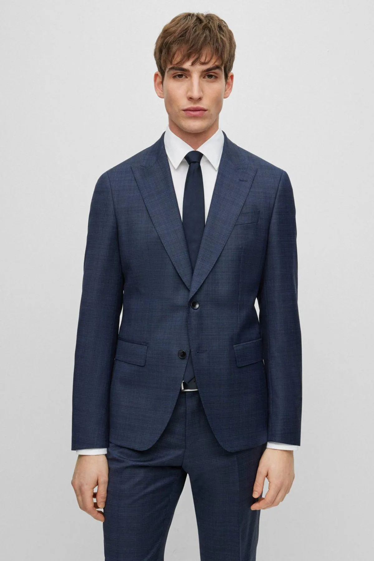 TRAJE BOSS FORMAR AZUL SLIM FIT DE LANA