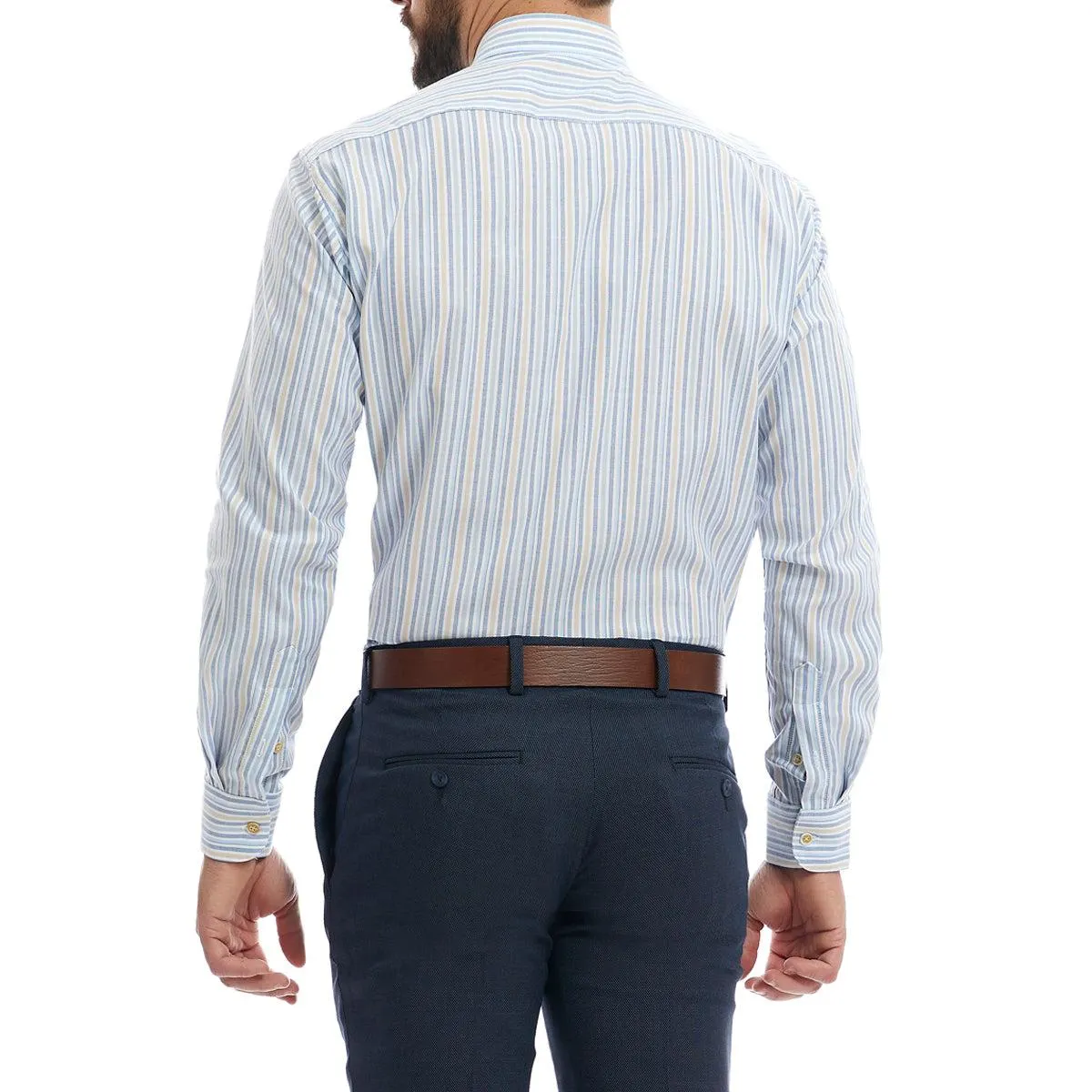 Camisa Casual | Rayas Azul | Slim Fit