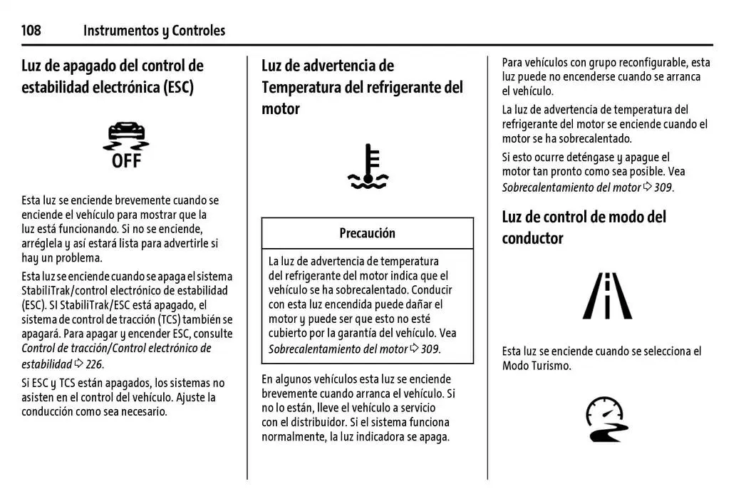 Catálogo de Chevrolet Corvette Stingray Manual del propietario 22 de enero al 31 de diciembre 2025 - Pagina 109