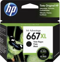 Cartucho HP 667XL Negro Original, 480 Páginas