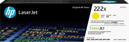 Tóner Hp Laserjet 222X Amarillo Alto Rendimiento 2500 Páginas W2222X
