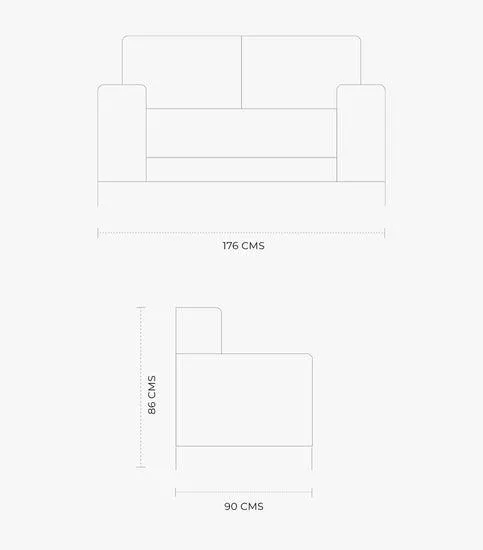 Love Seat Gipsy de Piel color Gris