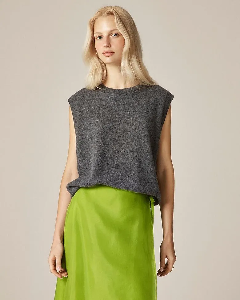 Cashmere relaxed sweater-vest