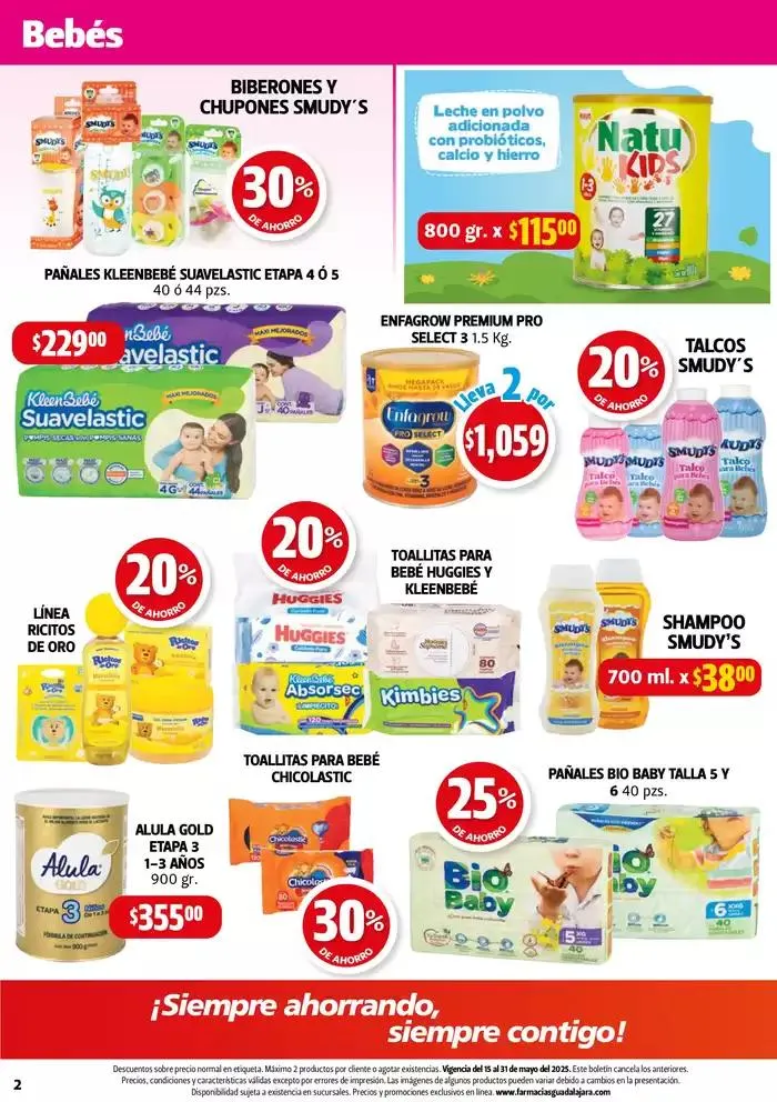 Catálogo de Boletín Farmacias Guadalajara  19 de mayo al 31 de mayo 2025 - Pagina 2