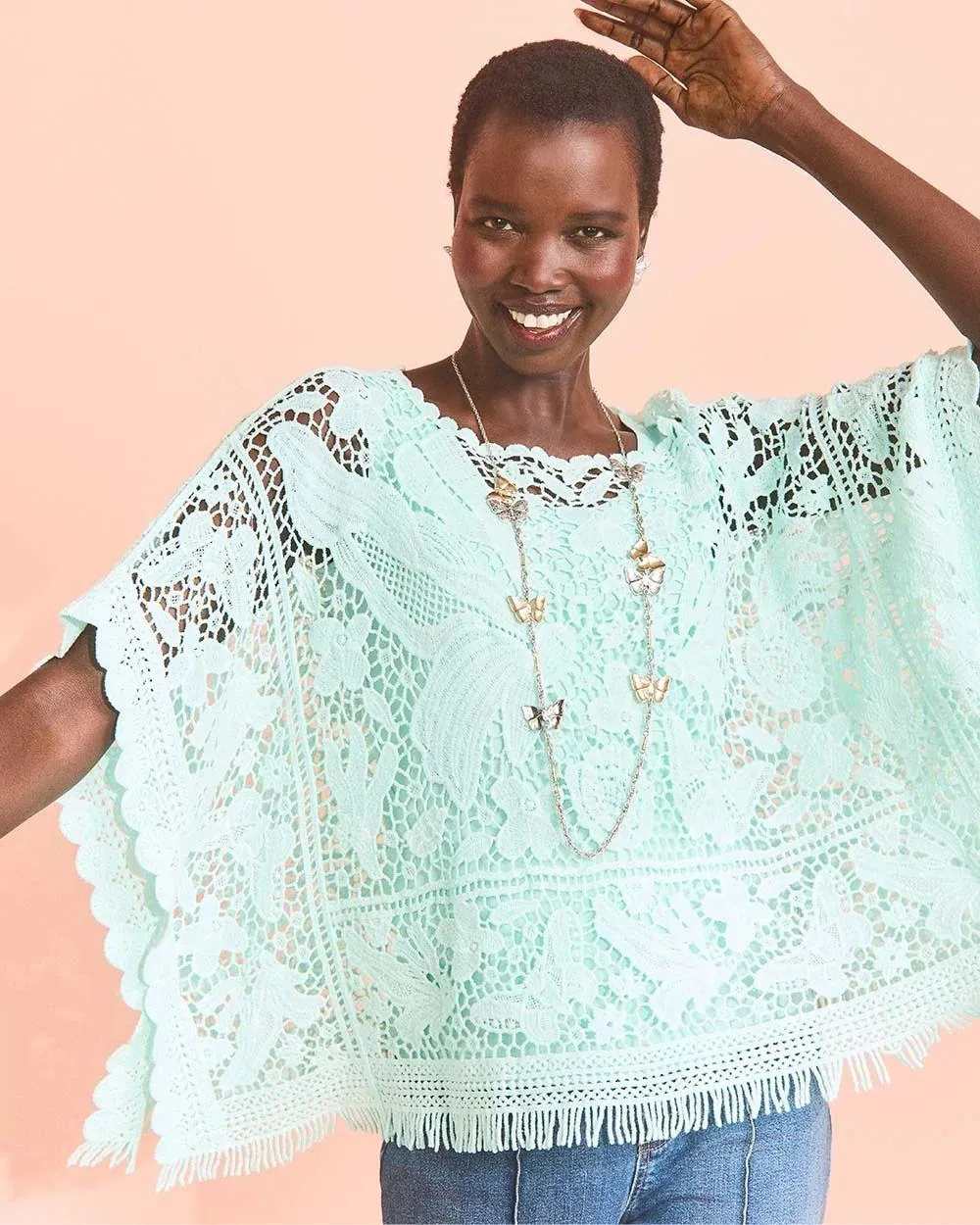 Lace Crochet Poncho