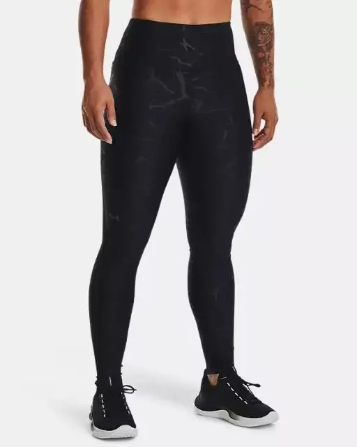 Women's HeatGear® No-Slip Waistband Emboss Leggings
