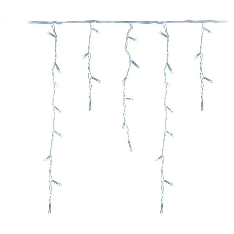 Serie Cascada Luz Blanca 300 Led 8 Funciones 6 Metros