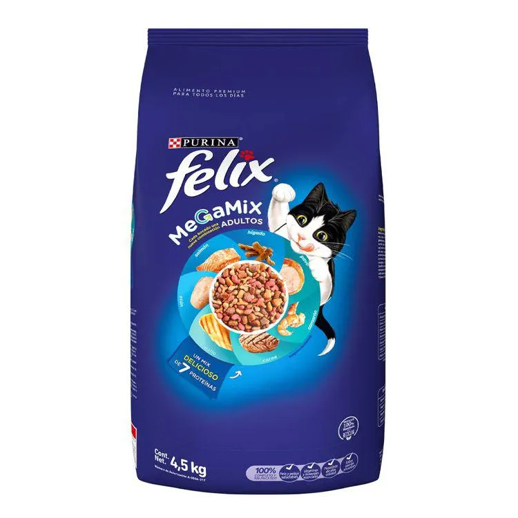 ALIMENTO FELIX MEGAMIX 4.5 KG - 1 pieza