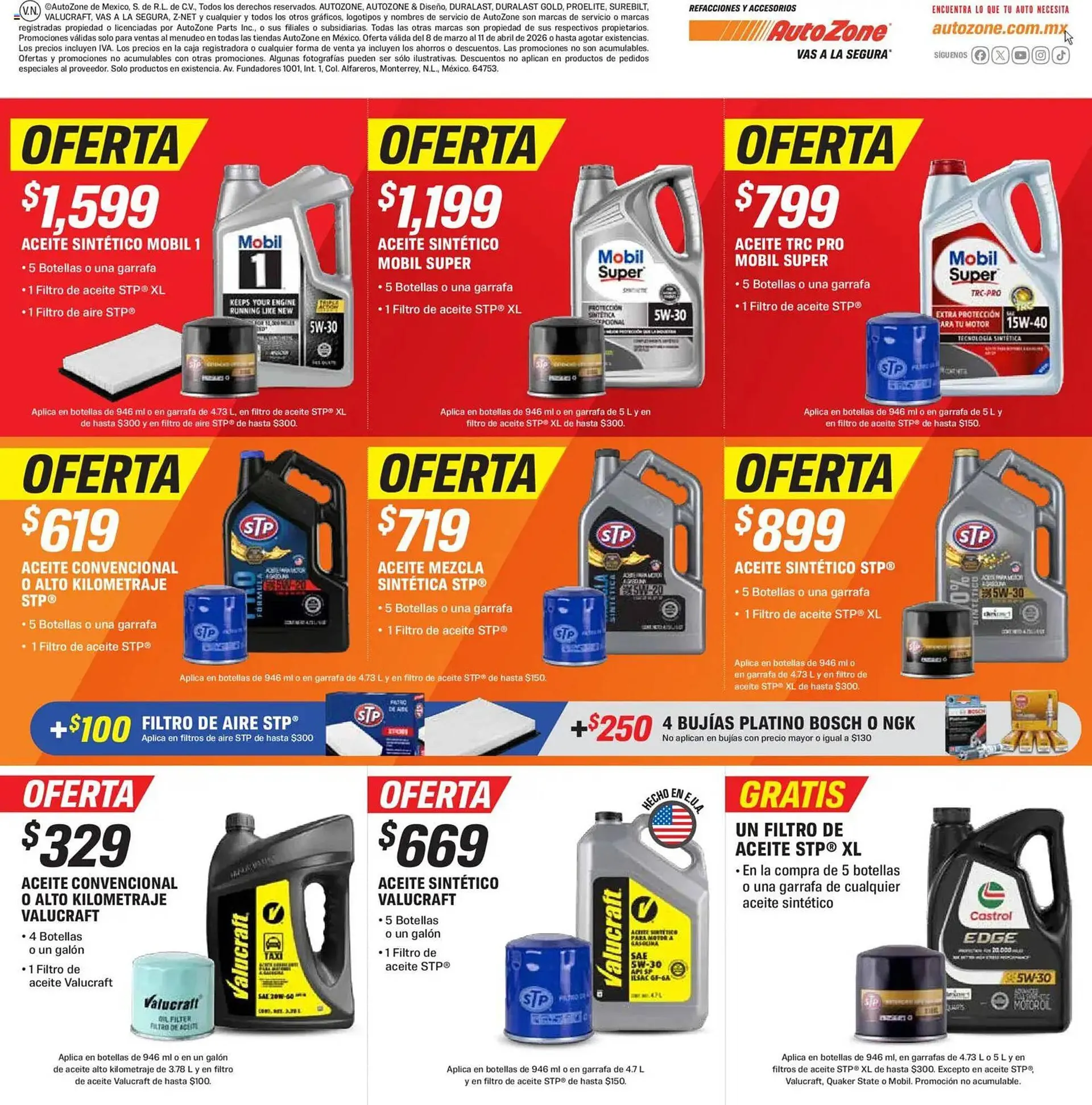 Catálogo de Catálogo AutoZone 8 de marzo al 12 de abril 2026 - Pagina 16