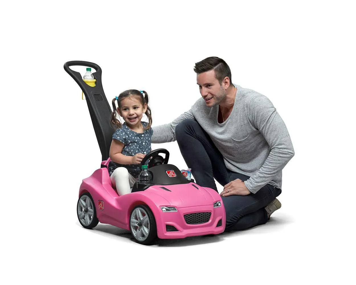 Carro Cruiser Rosa Con Bastón Step2