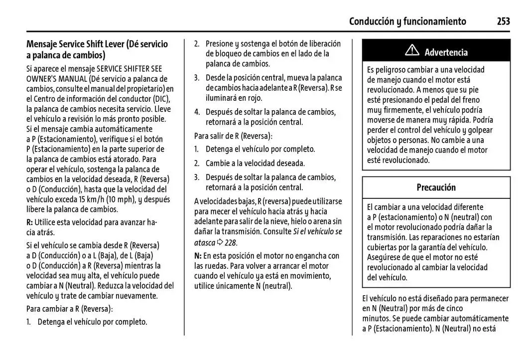 Catálogo de Cheyenne 2025 Manual del propietario 22 de enero al 31 de diciembre 2025 - Pagina 254